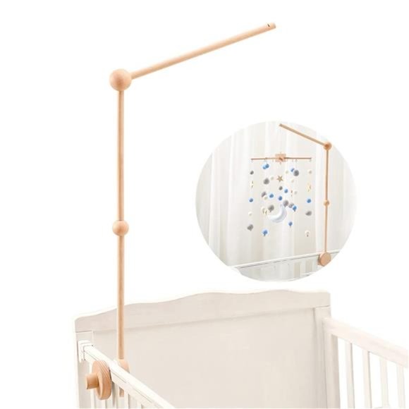 Baby Crib Mobile Arm - Wooden Baby Mobile Crib Holder,  Mobile Hanging Baby Crib - Picture 1 of 6